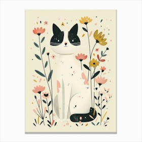 Cat In Flowers 7 Canvas Print