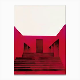 Red Stairs Canvas Print
