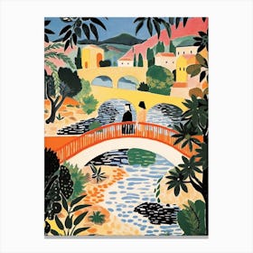Nescio Bridge, Netherlands Colourful 1 Canvas Print