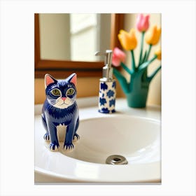 Blue Cat 2 Canvas Print