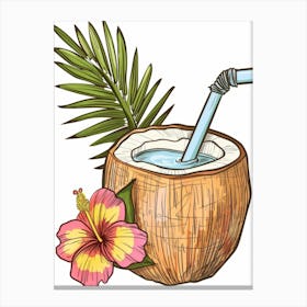Coconut Drink Canvas Print
