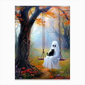 Ghost On Swing Canvas Print