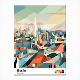 Berlin, Germany, Geometric Illustration 3 Poster Canvas Print