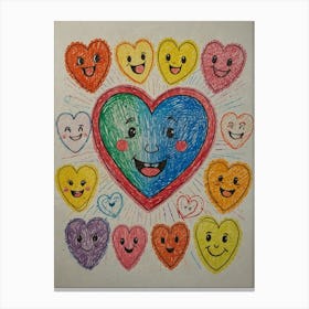 Heart Shaped Drawing 2 Canvas Print
