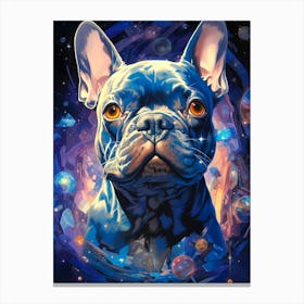 French Bulldog In Space 1 Canvas Print