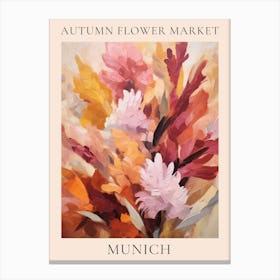 Autumn Flower Market Poster Munich Canvas Print