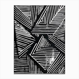 Black And White Stripes 2 Canvas Print