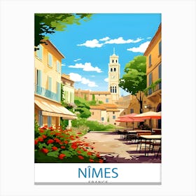 Nimes France TravePoster Canvas Print