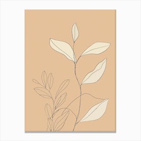 Portland Botanical Garden Boho Line Art Canvas Print