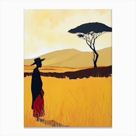 The African Woman; A Boho Doodle Canvas Print