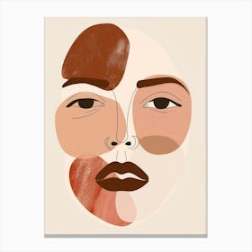 Face With Different Colors Canvas Print