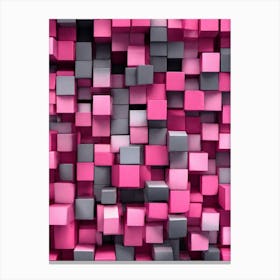 Pink Cubes Canvas Print