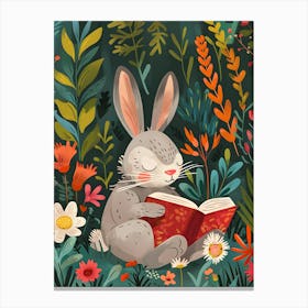 Rabbit Reader S Refuge Canvas Print