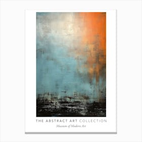 Orange And Teal Abstract Painting 3 Exhibition Poster Canvas Print
