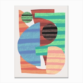 Abstract Stripe Minimal Collage 18 Canvas Print