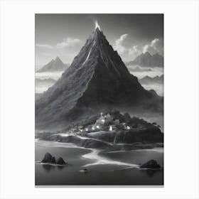Mountain In The Sea Canvas Print