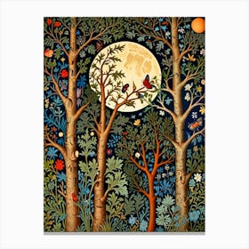 William Morris Moonlight In The Woods 25 Canvas Print