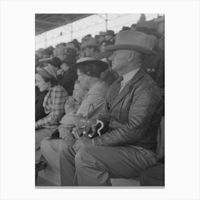 Texas Cattleman At The Rodeo At The San Angelo Fat Stock Show, San Angelo, Texas By Russell Lee Canvas Print