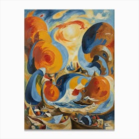 Oranges In The Water Pulse of the Cosmos Canvas Print