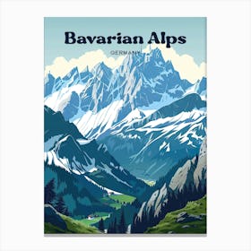 Bavarian Alps Germany Bavaria Travel Art Canvas Print