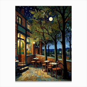 William Morris Night At The Cafe Canvas Print