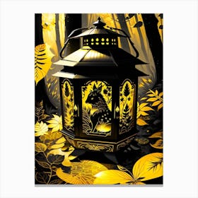 Lantern In The Forest Canvas Print