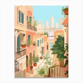 Beirut Lebanon 3 Illustration Canvas Print