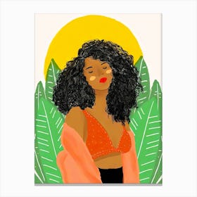 Afro Girl Canvas Print