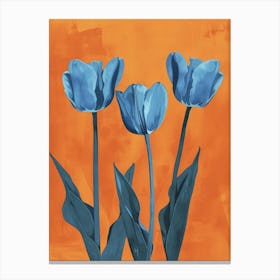 Blue Tulips 8 Canvas Print