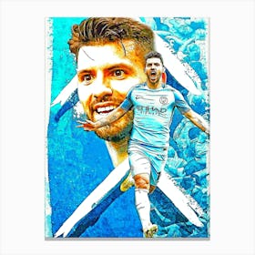 Kun Aguero 6 Canvas Print