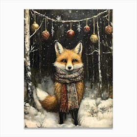 Christmas Fox Canvas Print