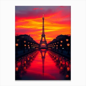 Sunset In Paris 1 Canvas Print