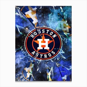 Houston Astros Baseball Poster Canvas Print