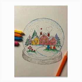 Snow Globe 8 Canvas Print