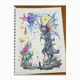 Dragons And Fairies Canvas Print