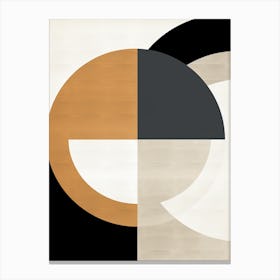 Abstract Circles, Mid Century Canvas Print