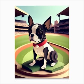 Boston Terrier-Reimagined 57 Canvas Print