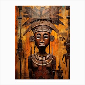 Rhythms in Time: African Tribal Mask Melodies Canvas Print