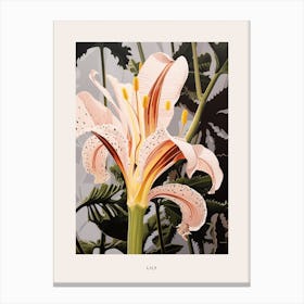 Flower Illustration Lily 3 Poster Canvas Print