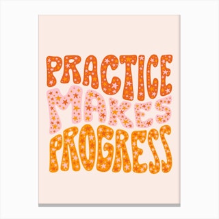 Practice Makes Progress Canvas Print