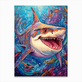  A Nurse Shark Vibrant Paint Splash 2 Canvas Print