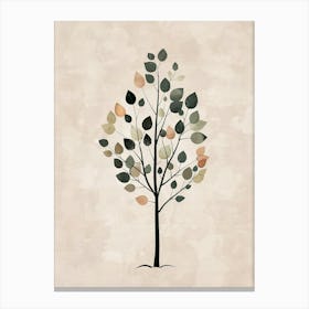 Lime Tree Minimal Japandi Illustration 4 Canvas Print