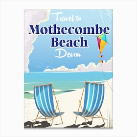 Travel To Mothercombe Beach Devon Canvas Print