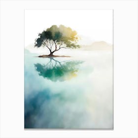 Lone Tree In Water 1 Canvas Print