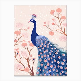 Playful Illustration Of Peacock For Kids Room 3 Canvas Print