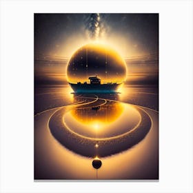 Golden Boat Canvas Print