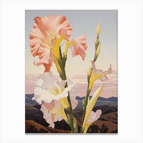 Gladiolus 1 Flower Painting Canvas Print
