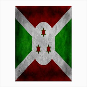 Burundi Flag Texture Canvas Print