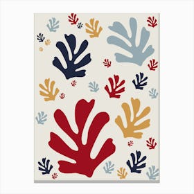 Abstract Leaves Cut Outs Christmas Canvas Print