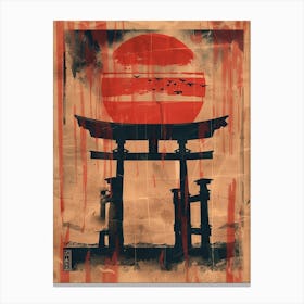 Fushimi Inari Taisha Mid Century Modern 3 Canvas Print
